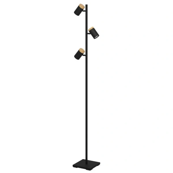 Floor lamp CARTAGENA 3X5W GU10 4000K BLK-WOOD