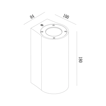 Wall lamp Blaze Up/Down GU10 IP65 Sandstone BL