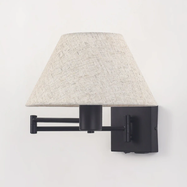 Wall lamp Elspet Swing Arm with charging ports BL