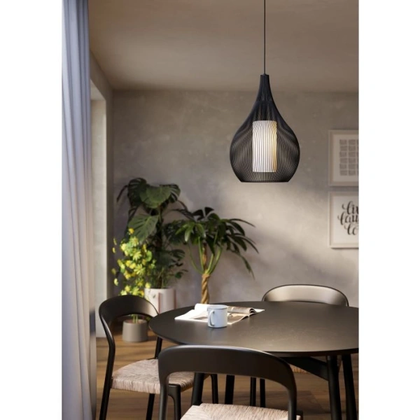 Pendant lamp RAZONI 1 BLK