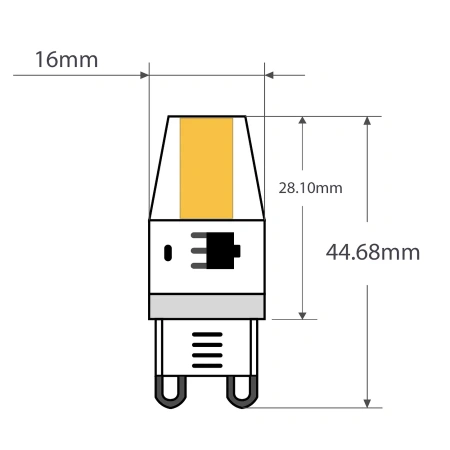 Globe G9 Mini LED 2W 2700K Dim