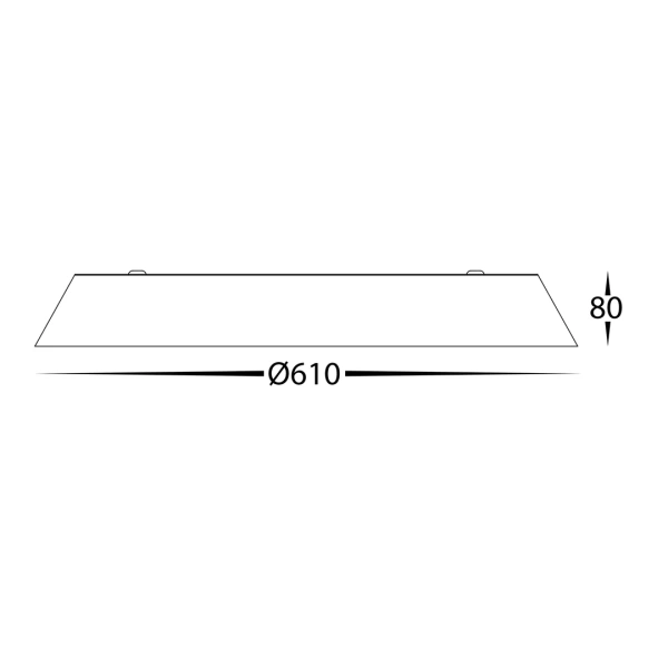 Ceiling light Noyer 610mm Walnut Timber
