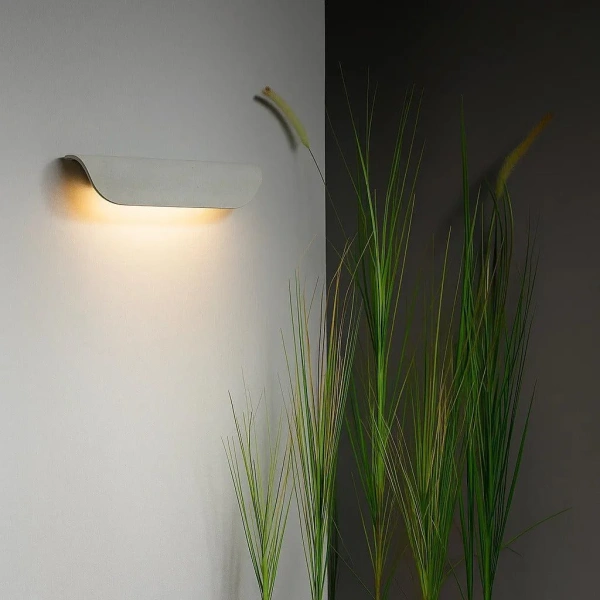 Wall light Ledge Cement LED WH
