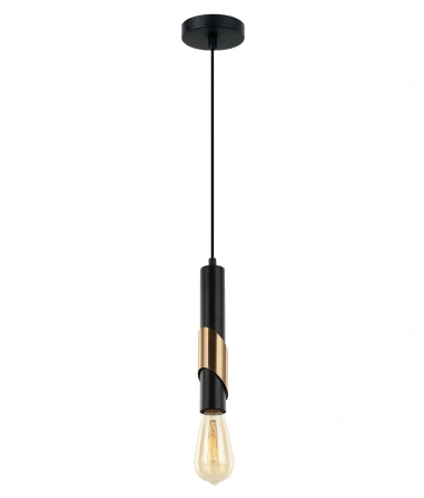 Pendant lamp GOLDA1 Tube with Brass Highlight