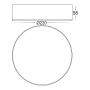 Ceiling lamp NELLA 20W 22 HV5892T-BLK