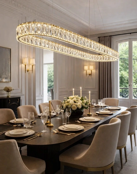 Pendant lamp Crystal L150 BRS LED 55W 3CCT