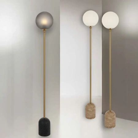 Floor lamp GINA E27 D200 H1500 BLACK TRAVE