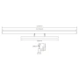 Wall light MIRROR-20 Tricol LED 20W 114cm BLK