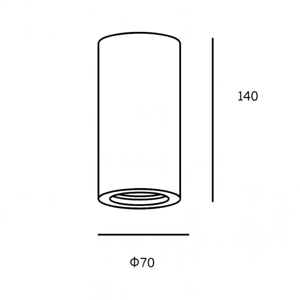 Surface downlight Eon medium GU10 White