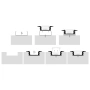 Recessed aluminium Profile HV9695-2507 WHT 3m