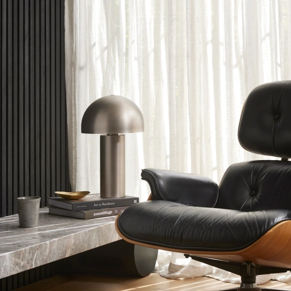 Table lamp Ore E27 Nickel