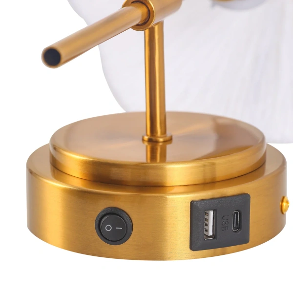 Wall lamp Sigrid Reading with charging ports BR