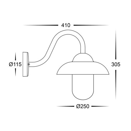 Wall light Loka E27 WHT