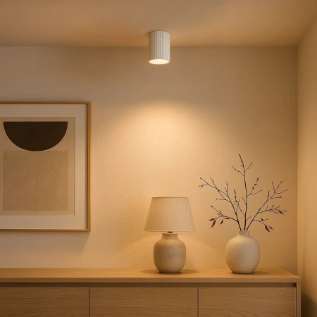 Surface downlight Molten Plaster E27