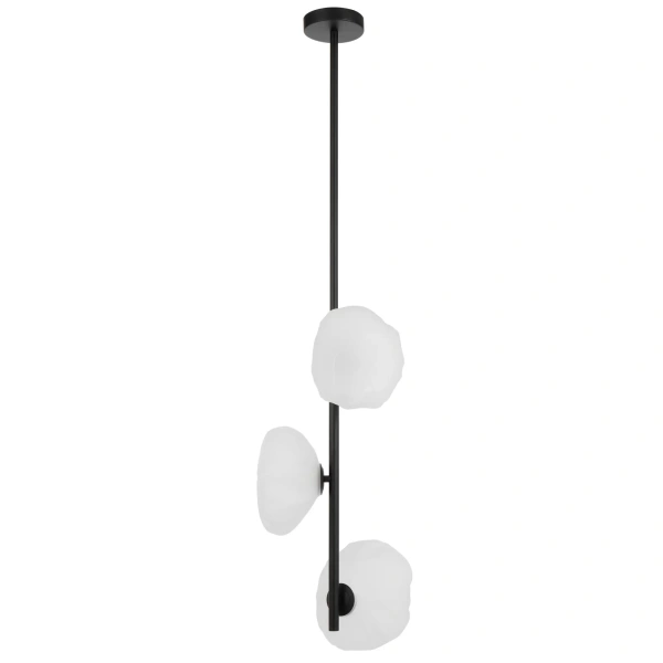 Pendant lamp ZECCA 3 L1200 D200 BLACK FROST