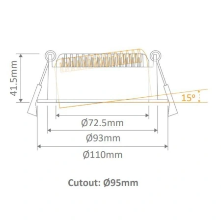 Downlight DECO-13-TILT-BLK 21045