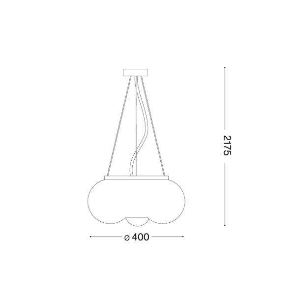 Pendant lamp Arizona SP3 D40 GL