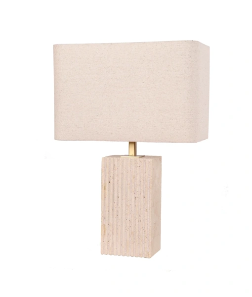 Table Lamp Sagitta Small Rectangle Travertine e27