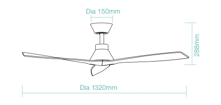 Ceiling Fan Triumph DC 52 28W BL
