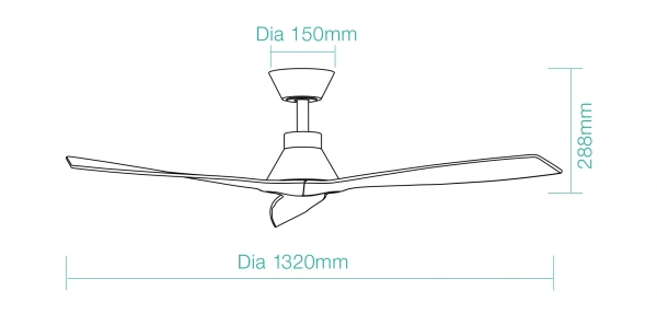 Ceiling Fan Triumph DC 52 28W WHT