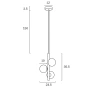 Pendant lamp Moran 3 BKSM