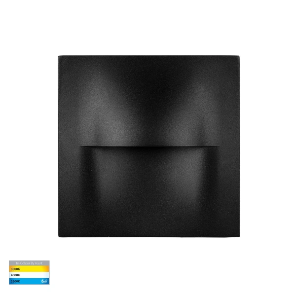 Wall light Lisca 3W 3CCT 12V DC SQUARE LED BLK