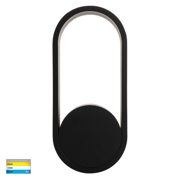 Wall light Ovale HV8080T-BLK LED 7W TRI Colour Dimmable