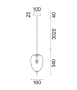 Pendant lamp PINO 6 E14 Smokey BLK