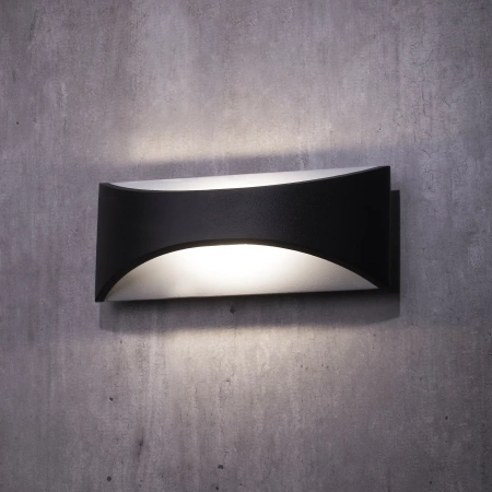 Wall light Wells 8W LED 3CCT IP65 BLK
