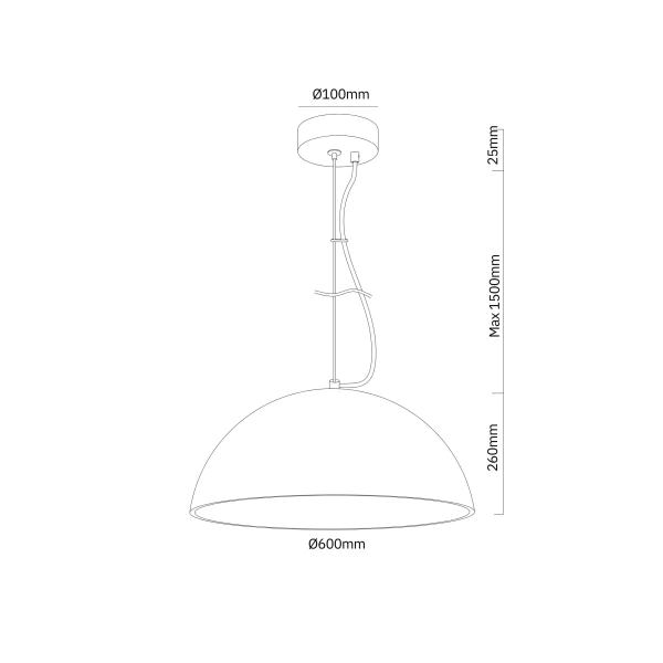 Pendant lamp Clay Terracotta E27