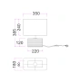 Table Lamp Sagitta 5 Rectangle Travertine e27
