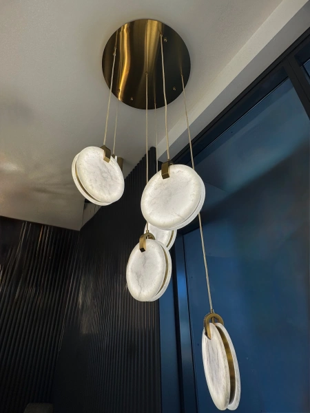 Pendant lamp Villastar 6 Alabaster Spanish Marble LED CCT Dim BRS