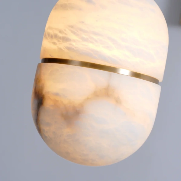 Pendant lamp Pinsoro Alabaster Spanish Marble G9 BRS