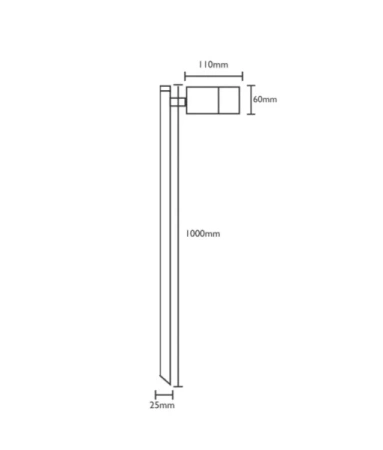 Spike light MR16 Single Adjustable IP65 COP