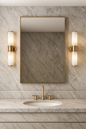 Wall light Herman Double Alabaster E14 BRS
