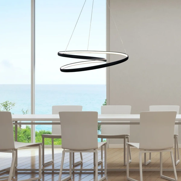 Pendant lamp INFINITY LED 50W 3CCT SPIRAL BLK