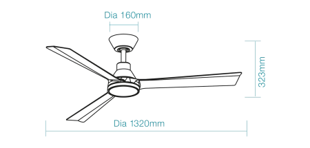 Ceiling Fan Riviera DC 52 LED Wi-Fi 33W BL