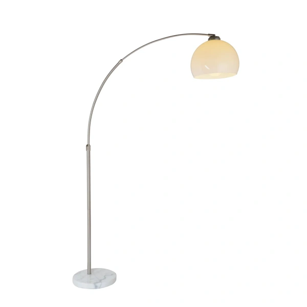 Floor lamp Beam Acro E27 Satin CHROME / WHT