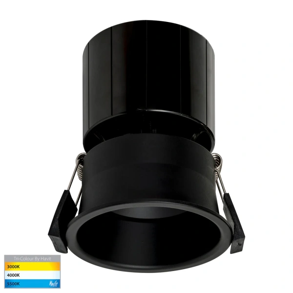 Recessed downlight Prime BLK Fixed Deep 3CCT LED 12W IP54 BLK