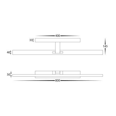 Wall light Vanita HV8103T-BLK L80 3CCT LED 40W BLK