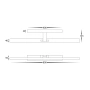 Wall light Vanita HV8103T-BLK L80 3CCT LED 40W BLK