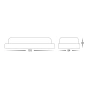 Wall or Ceiling light Muovi Oval HV3527T-WHT 7W TRI Colour Dimmable