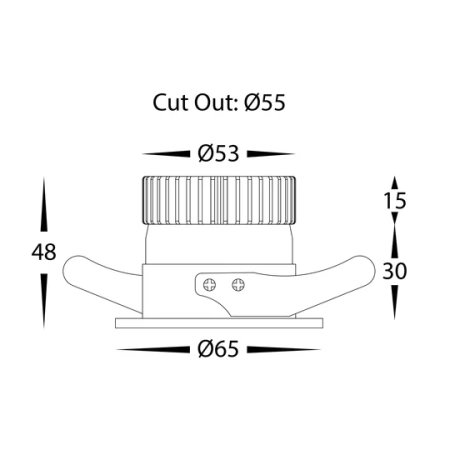 Recessed Downlight Niche Round LED 6W 3CCT IP54 WHT