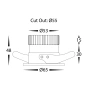 Recessed Downlight Niche Round LED 6W 3CCT IP54 WHT