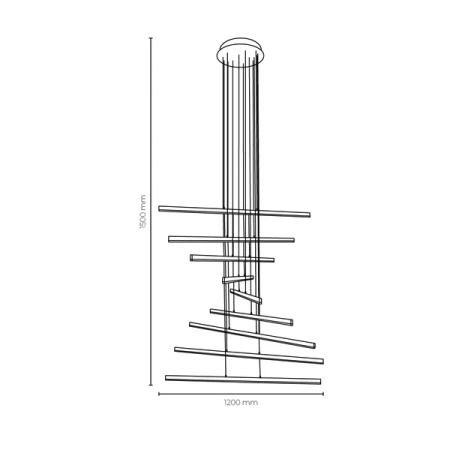 Pendant lamp Nola LED 170W 3K BL
