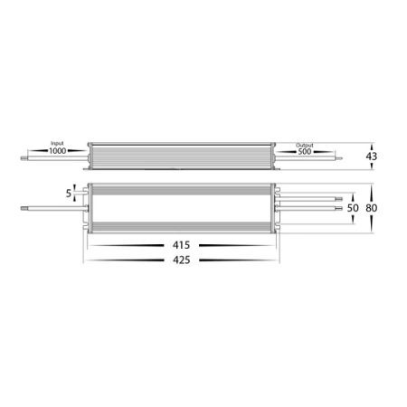 Driver LED HV9658-480W 24V IP66