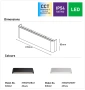Wall light Jessica II up-down LED 10W 3CCT BLK