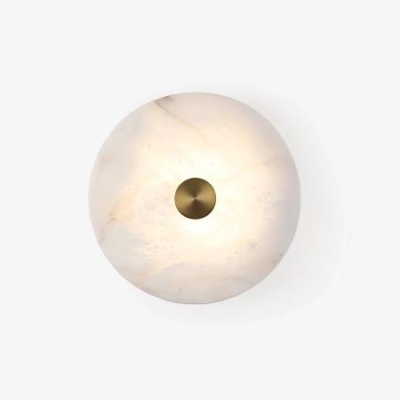 Wall light Zarra Alabaster Spanish Marble D25cm 3CCT BRS