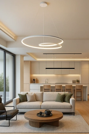 Pendant lamp Noize P80 LED 48W 3CCT WHT
