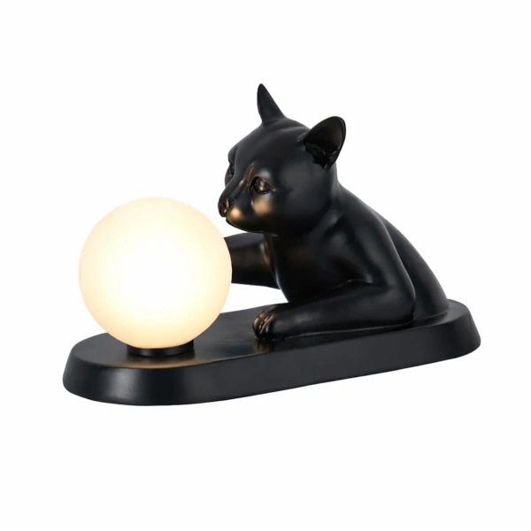 Table lamp Cat Touching Ball LED black